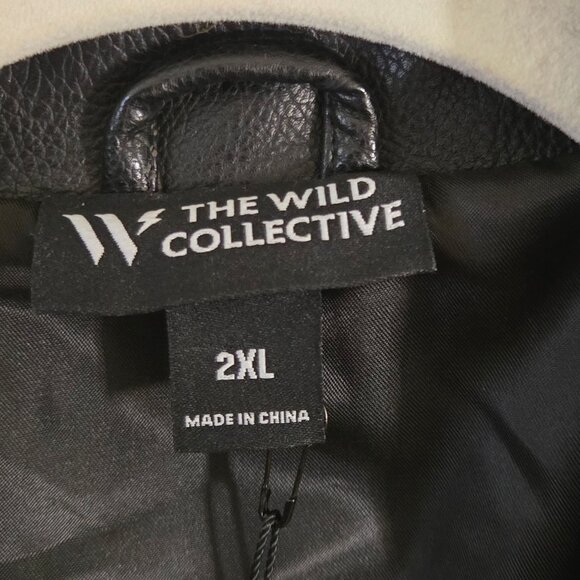 The Wild Collective NWT Began Leather Boston Bruins Moto Jacket Size L* - Picture 11 of 12